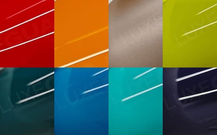 LuxeGuard color paint protection film swatches