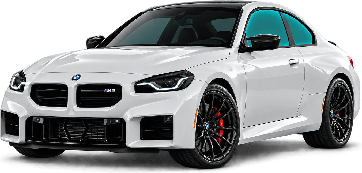 BMW M2 with ceramic window tint on the side windows